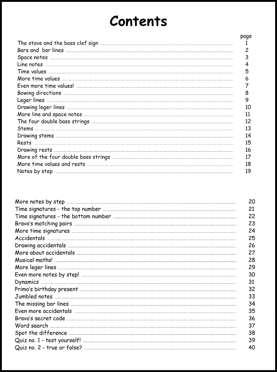 Music Theory for Double Bass - Book 1 - Image 2