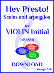 Violin Scales & Arpeggio Charts - Initial (ABRSM compatible)